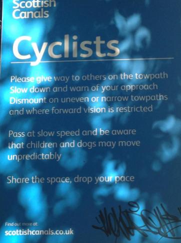 POLITE NOTICE TO CYCLISTS